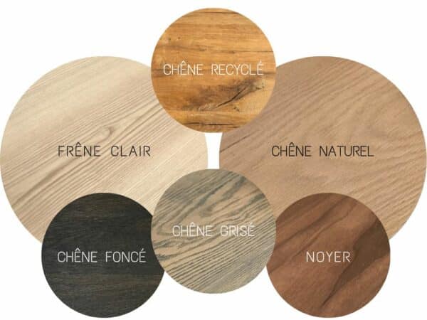 Possibilités offertes pour les plateaux en bois massif Premium : plusieurs finitions au choix