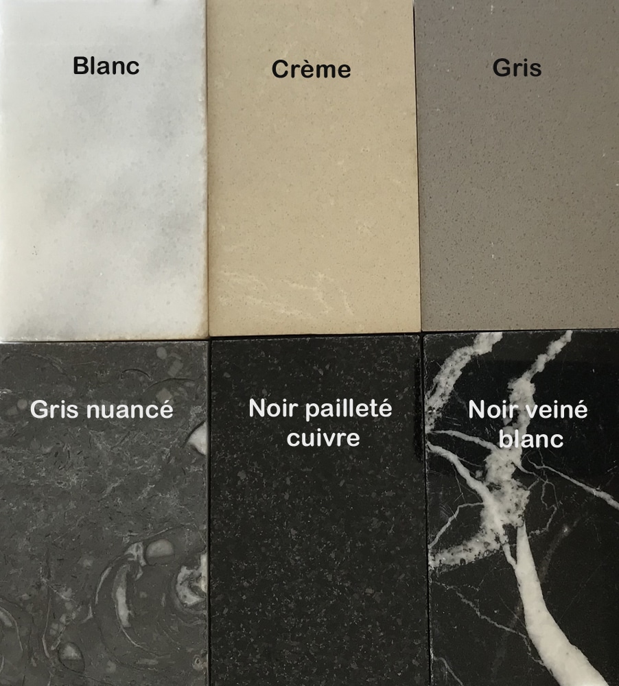 Choix de marbres pour les plateaux de nos meubles de rangement design