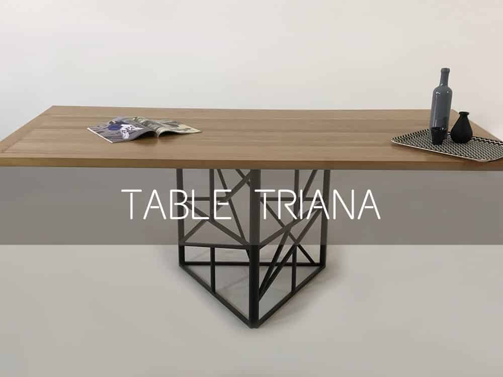 table sur mesure en bois et metal