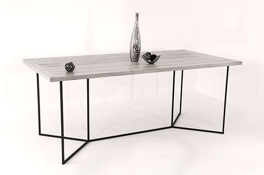 Table repas bois et métal design au style minimaliste