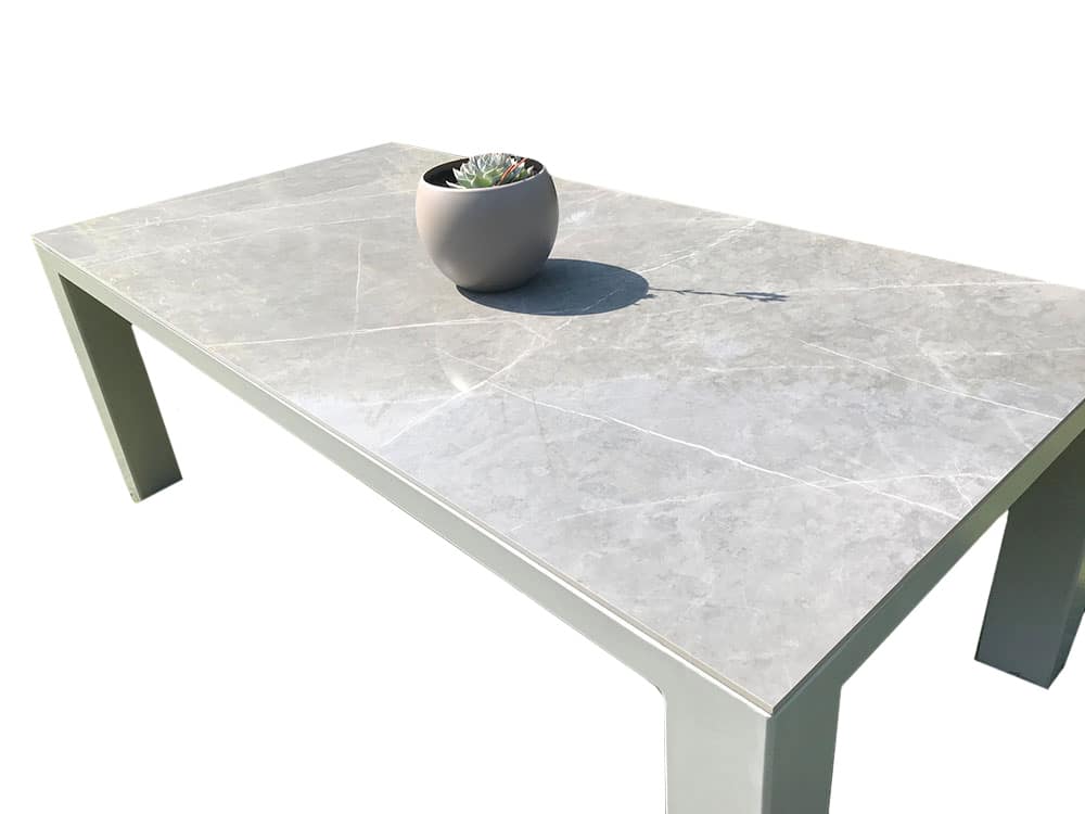 Table en céramique extensible, plateau et piétement au choix