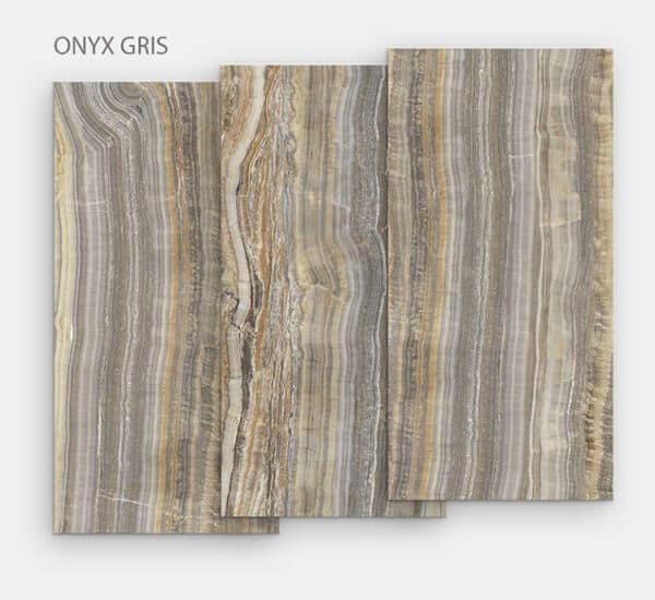 plateau céramique Onyx Gris pour la table basse rectangulaire 150 cm x 75 cm