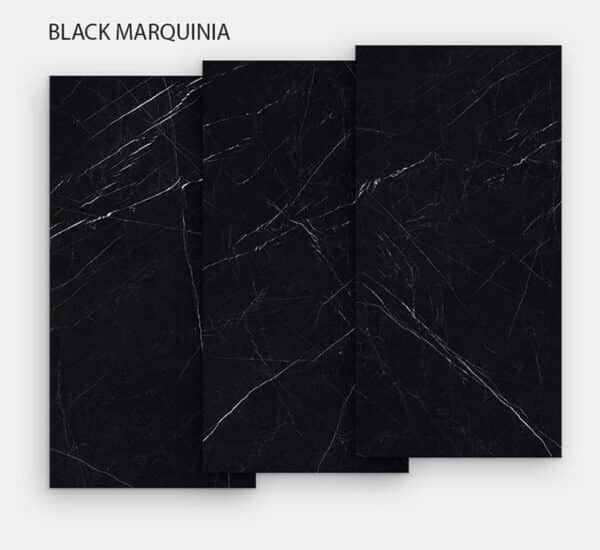 plateau céramique marbre noir Marquinia pour la table basse rectangulaire 150 cm x 75 cm