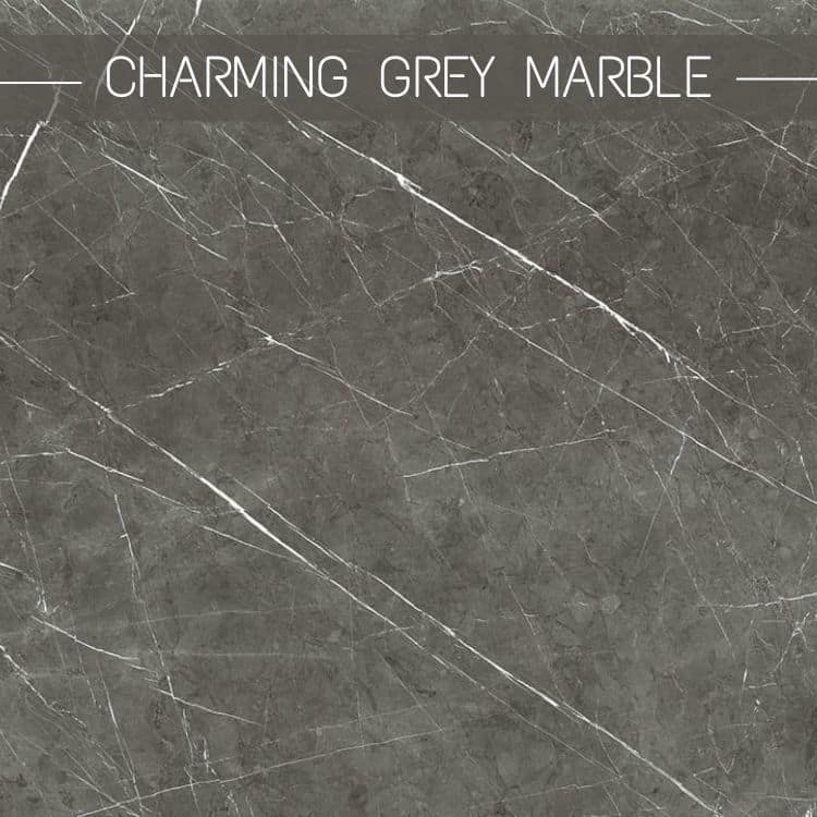 céramique carrée 120 x 120 cm, effet marbre gris avec veines blanches