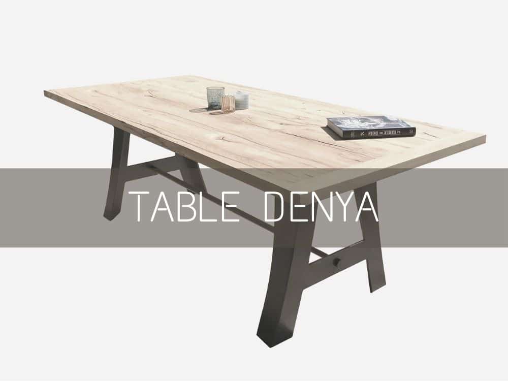 table sur mesure plateau bois recyclé