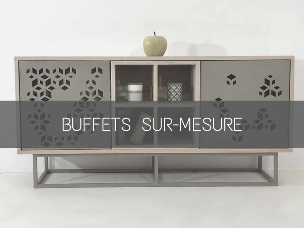 buffet design avec portes en métal ajouré