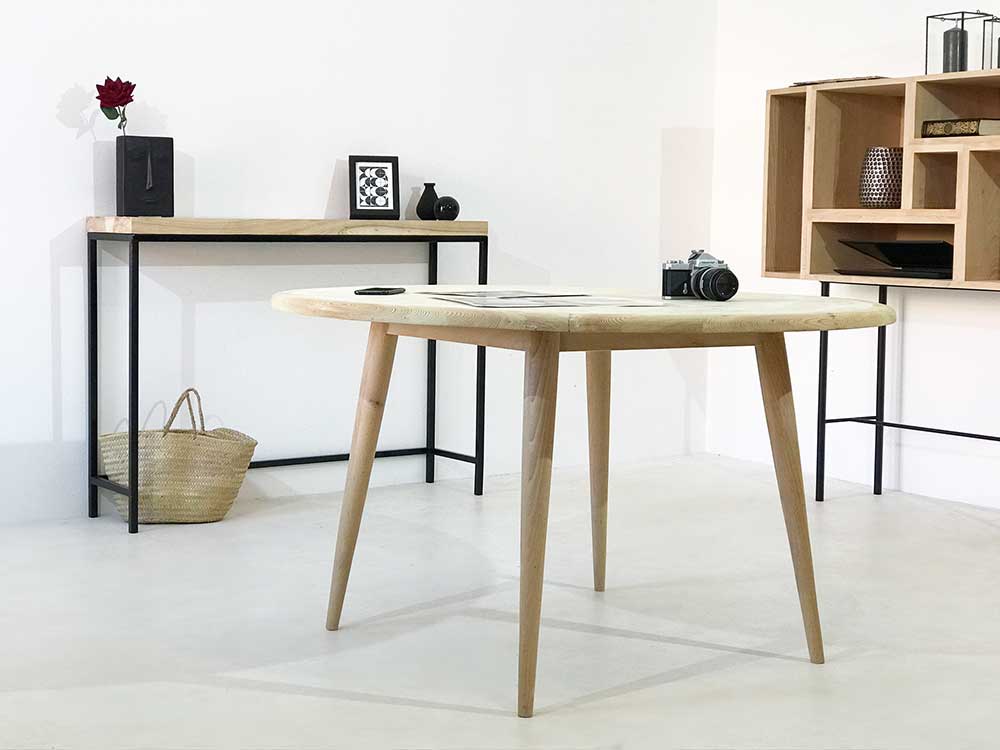 console table design bois métal associée à nos autres créations exclusives