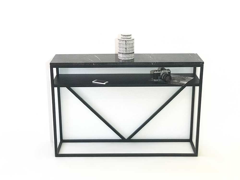 console design moderne en marbre noir ou blanc