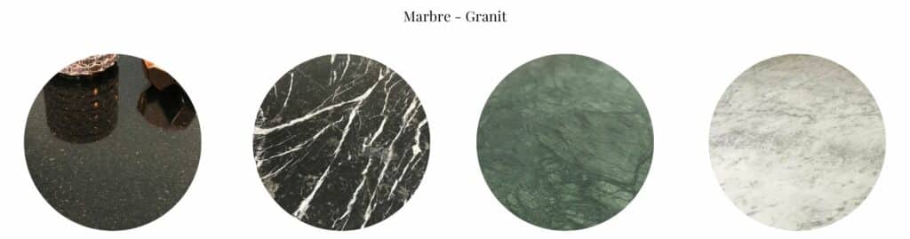 plateaux ronds en marbre