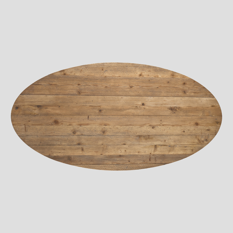 plateau ovale en bois massif, dimensions 200 cm x 100 cm