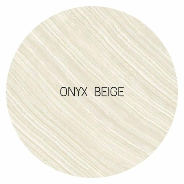 plateau rond en céramique effet marbre onyx couleur ivoire beige