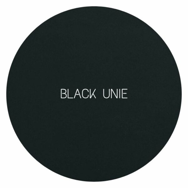 Plateau rond pour table en céramique, couleur noire unie