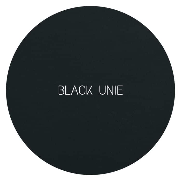 Plateau rond pour table en céramique, couleur noire unie
