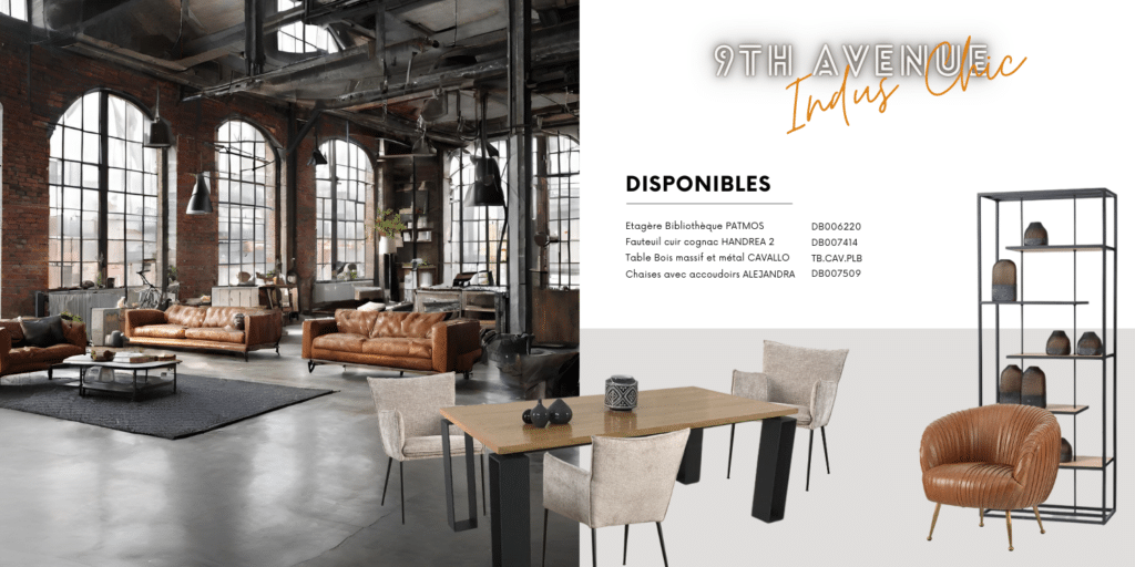Collection 9th Avenue : les meubles haut de gamme au style Industriel Chic revisité